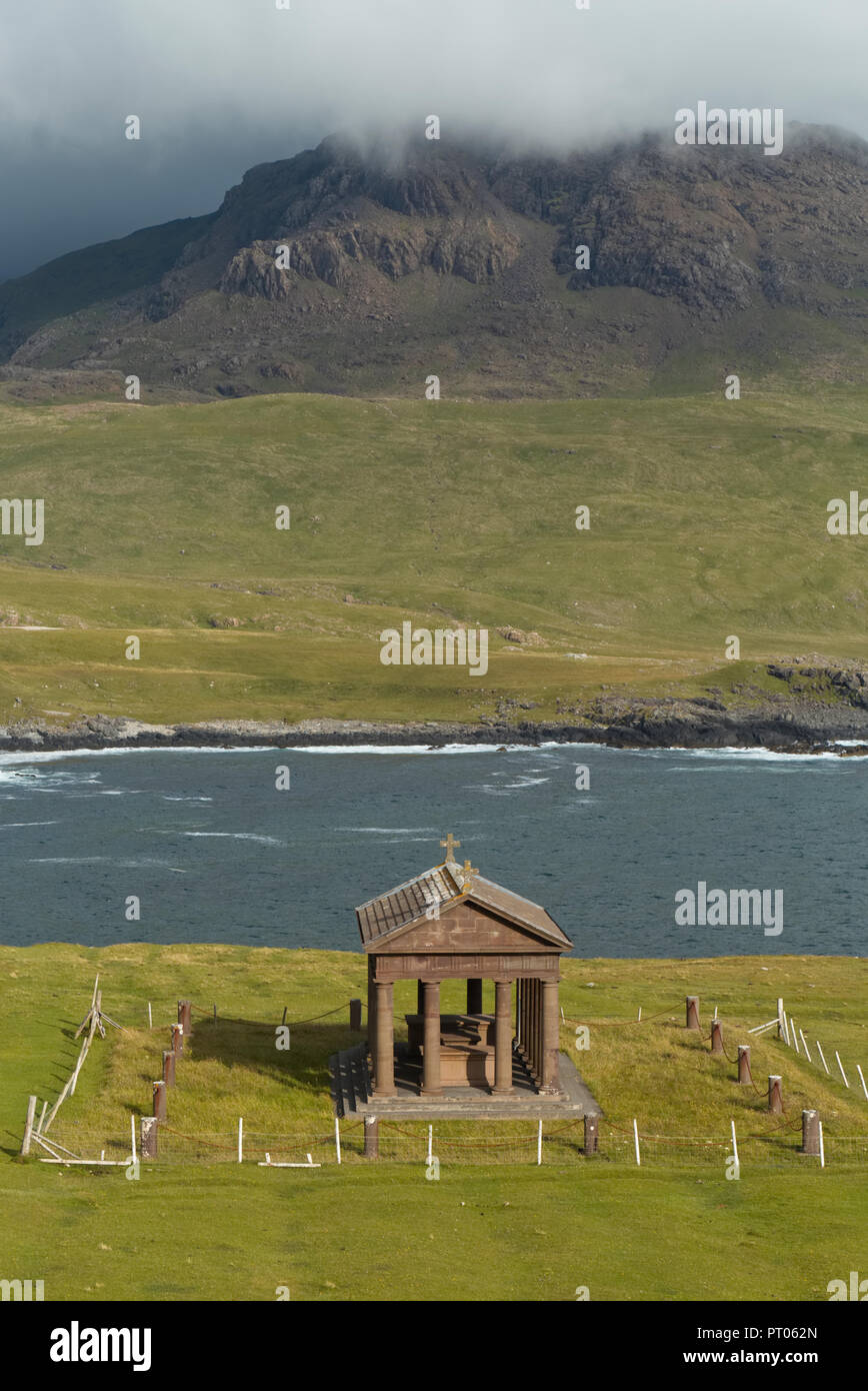 Harris Mausoleum auf der Insel Rum Stockfoto