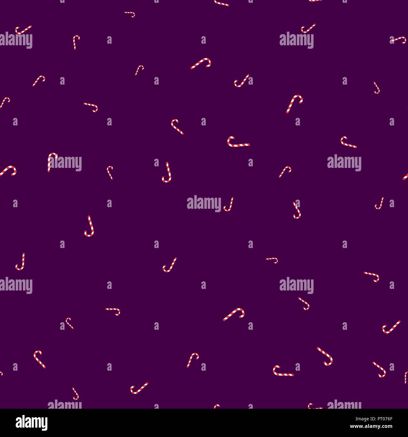 Weihnachten Zuckerstange nahtlose Muster. Purple Background. Vector Illustration. Stock Vektor