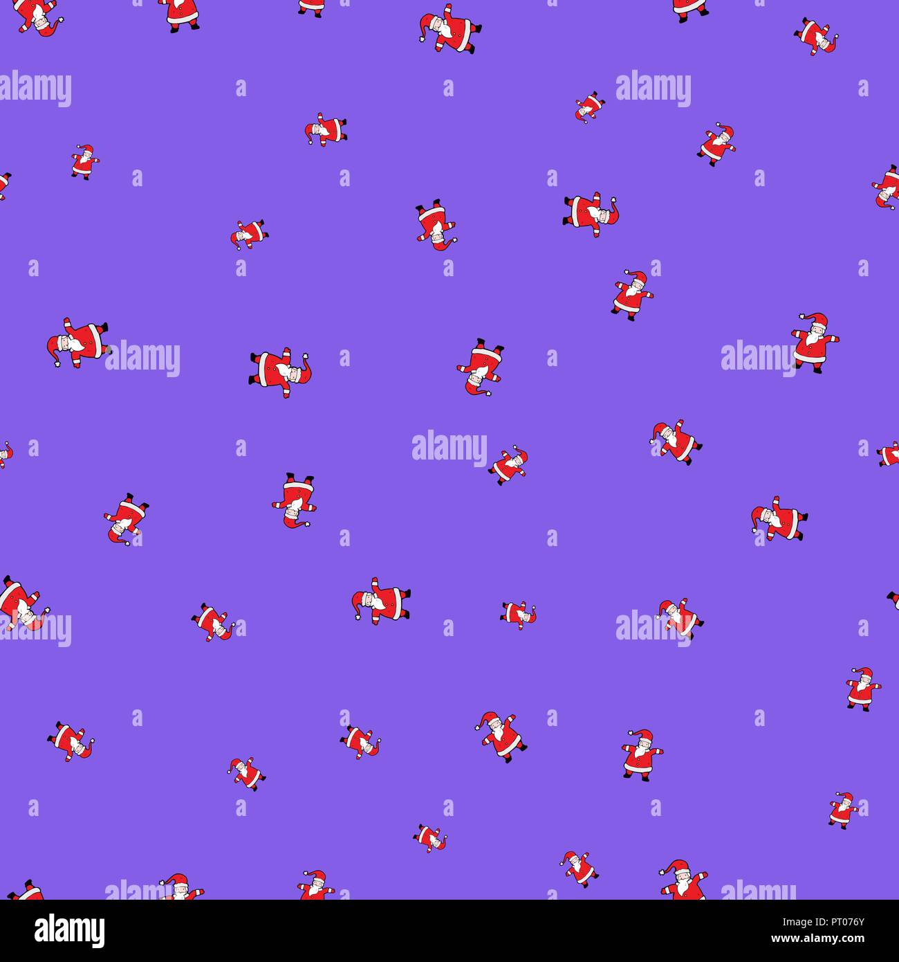 Santa Claus nahtlose Muster. Purple Background. Vector Illustration Stock Vektor