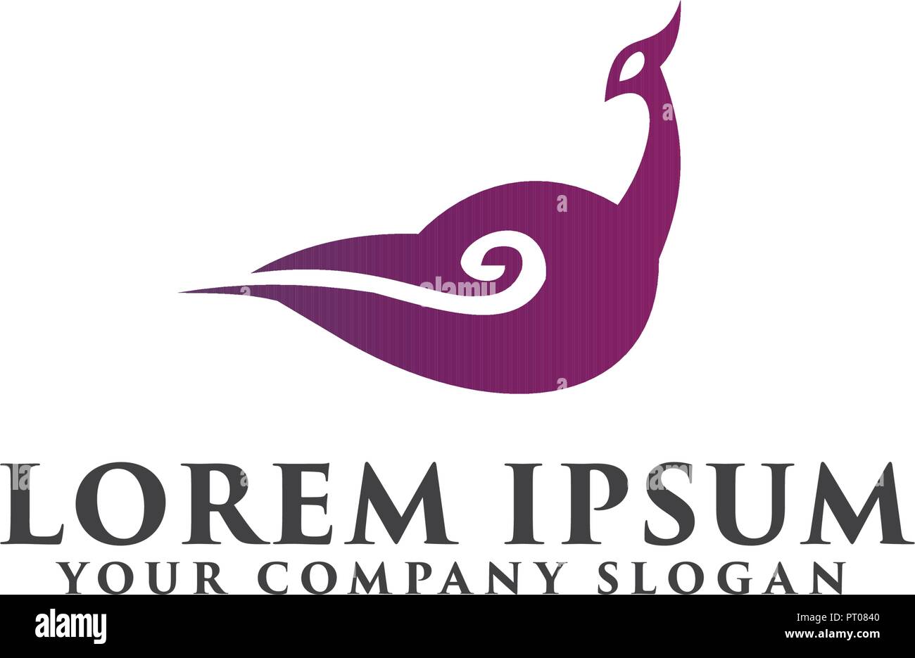 Gans cloud Logo Design Konzept Vorlage Stock Vektor
