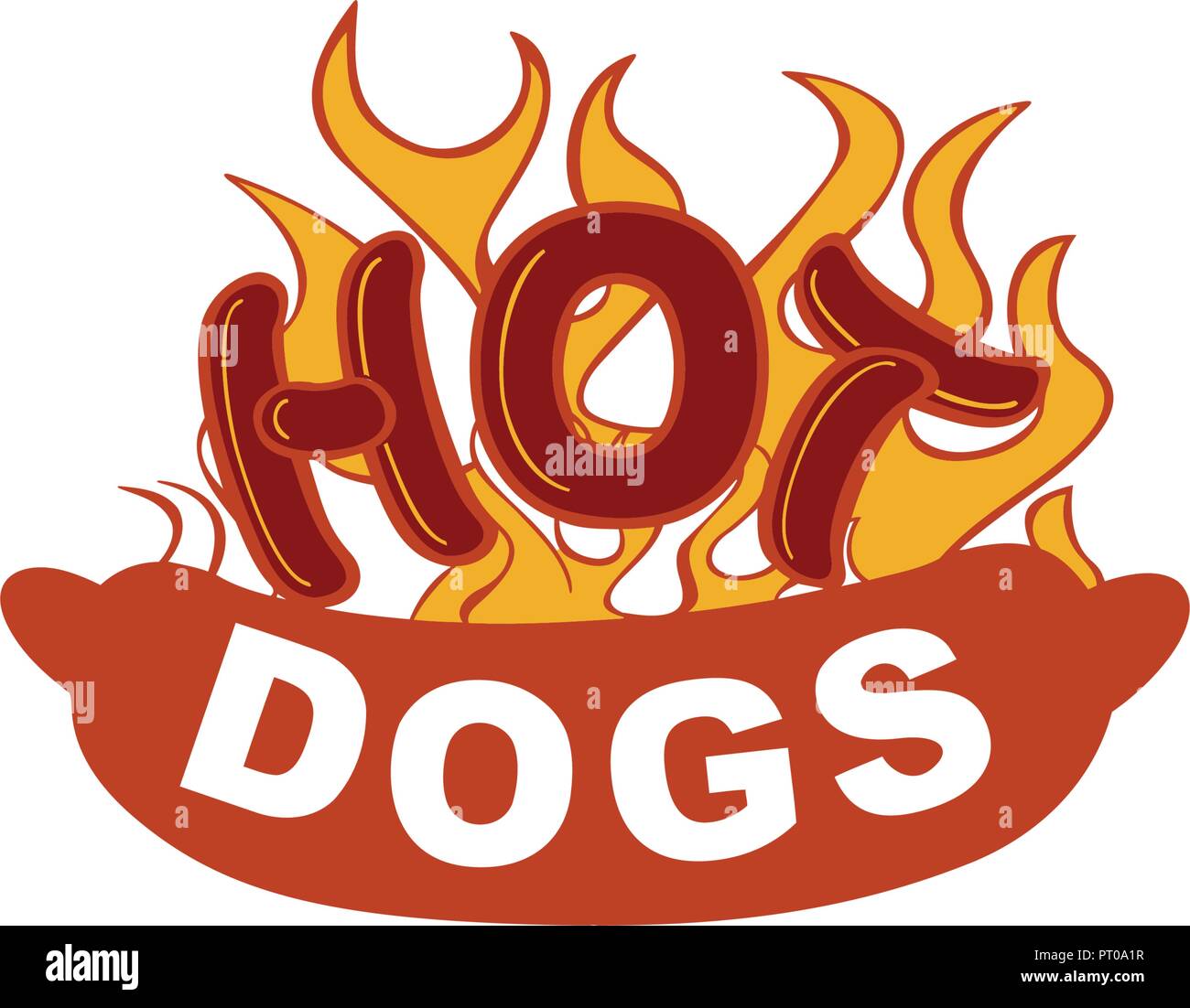 Hot dog Abbildung: Logo Design Konzept Vorlage Stock Vektor