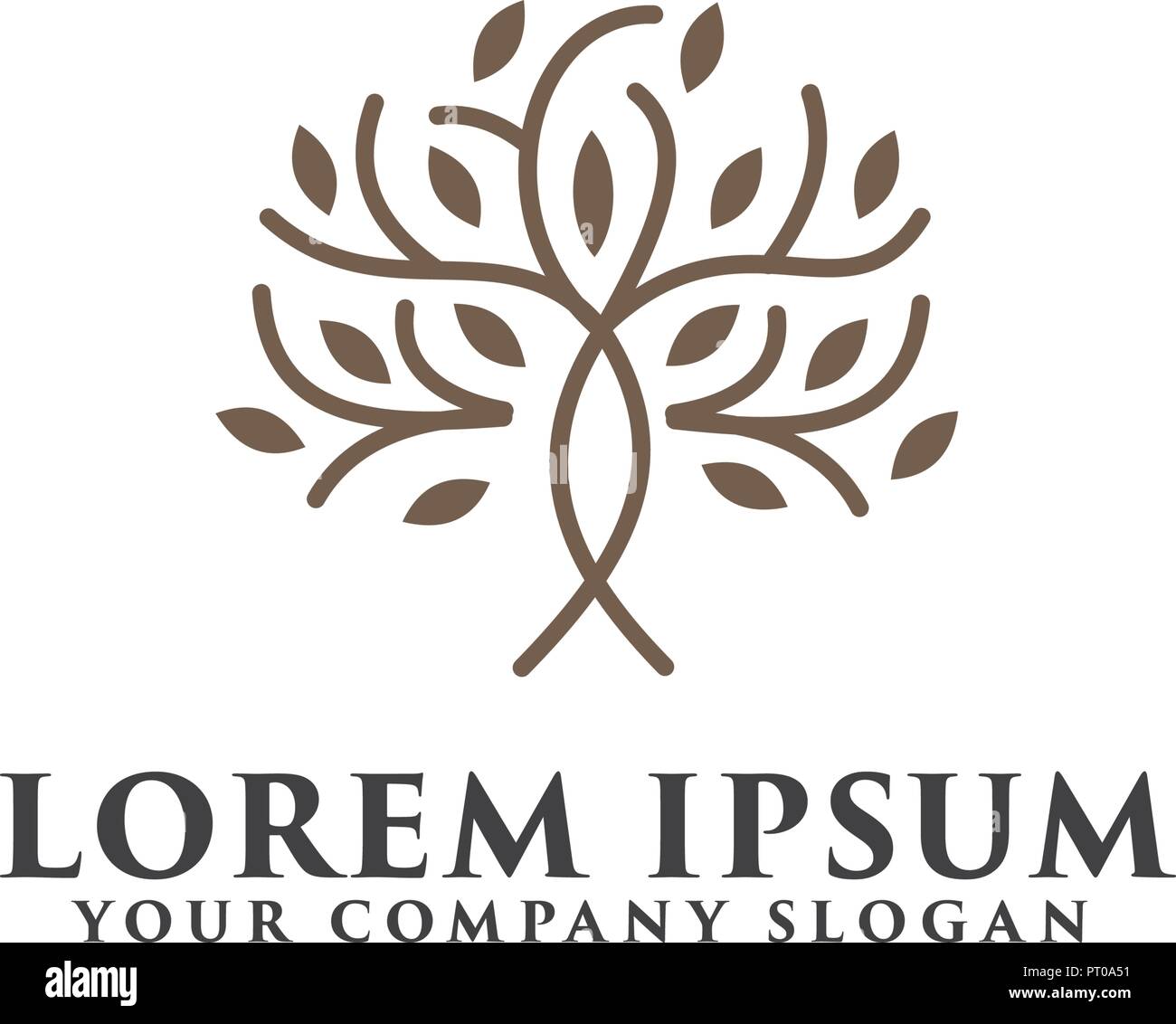 Baum luxus Logo Design Konzept Vorlage Stock Vektor