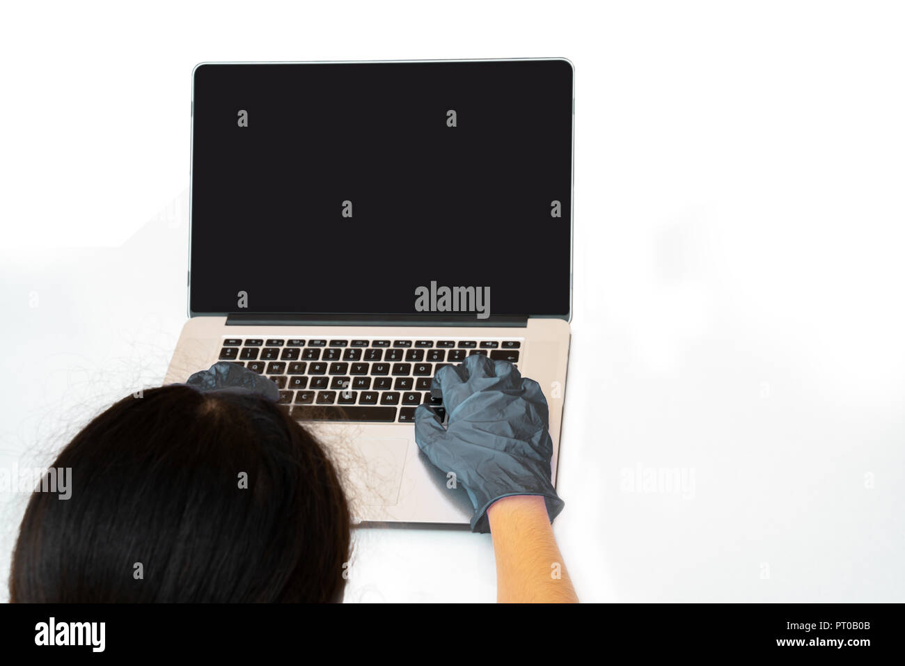 Wissenschaftler forschen auf dem Computer Stockfoto