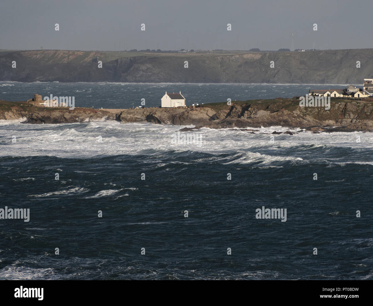 Die alten Rettungsboot Haus, ein wenig Fistral Beach, Newquay, Cornwall, Großbritannien Stockfoto