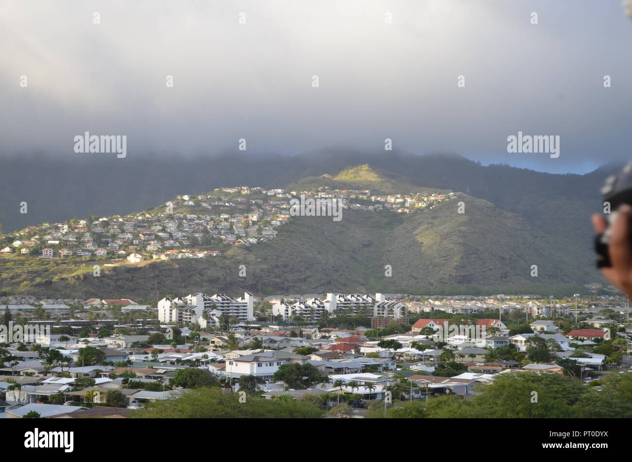 Aktuelle Berge der Insel Oahu Hawaii USA Stockfoto