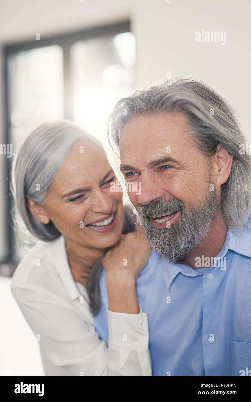 Porträt eines liebevollen senior Paar Stockfoto