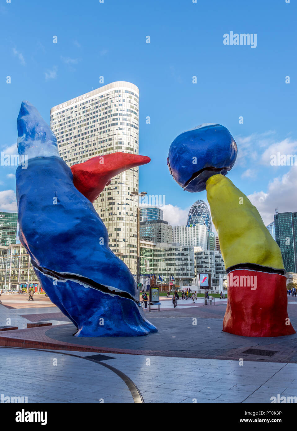 Stadtbild La Defense Paris, Frankreich Stockfoto