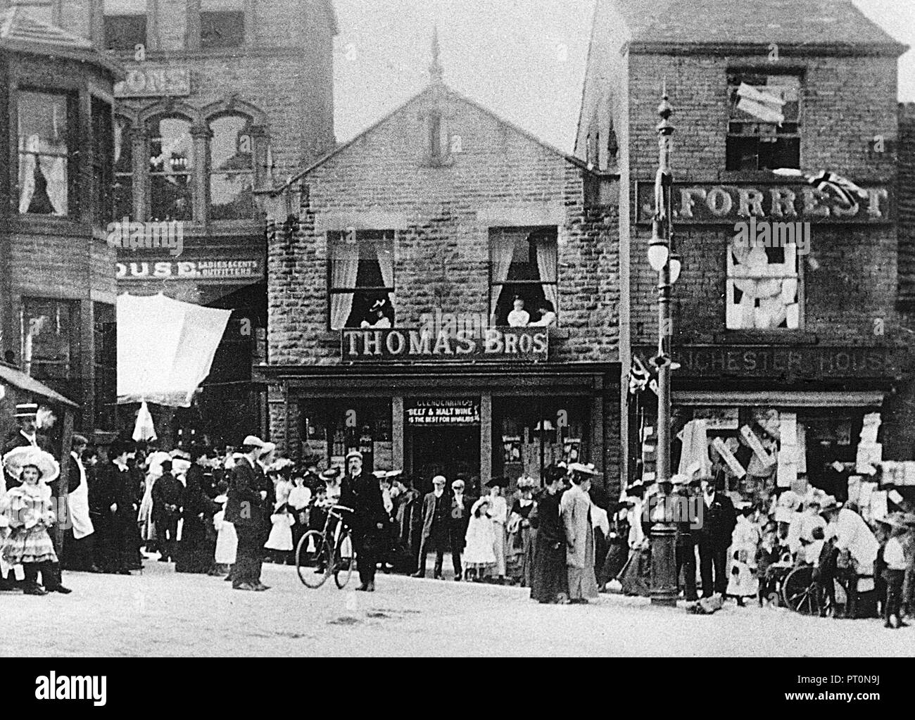 The Cross, Elland Anfang der 1900er Jahre Stockfoto