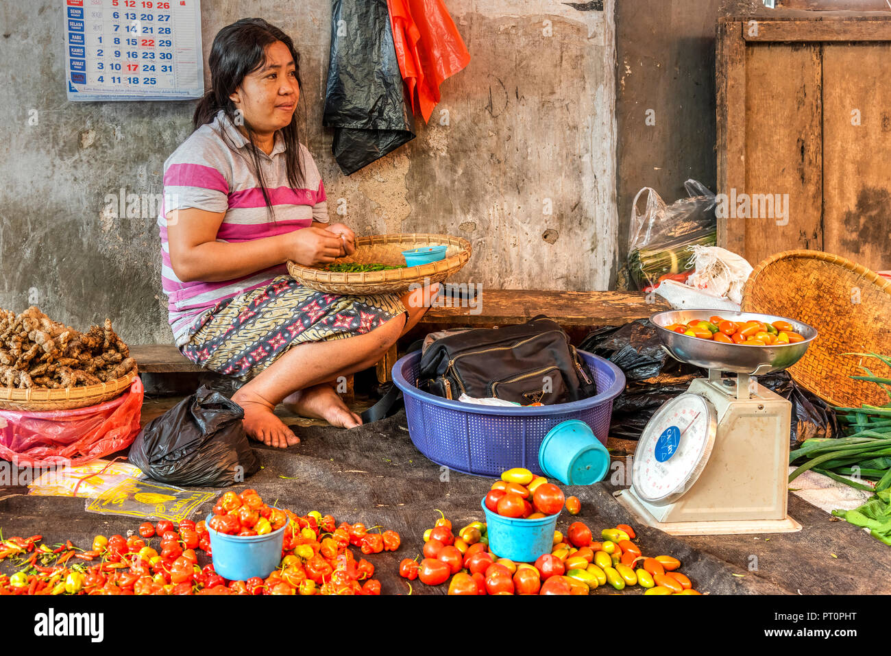 Pasar Bolu Markt, Rantepao, Tana Toraja, Sulawesi, Indonesien Stockfoto