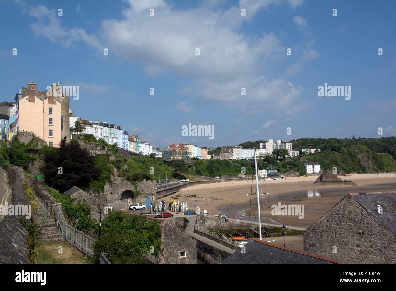 PEMBROKESHIRE; TENBY; Harbour Beach Stockfoto