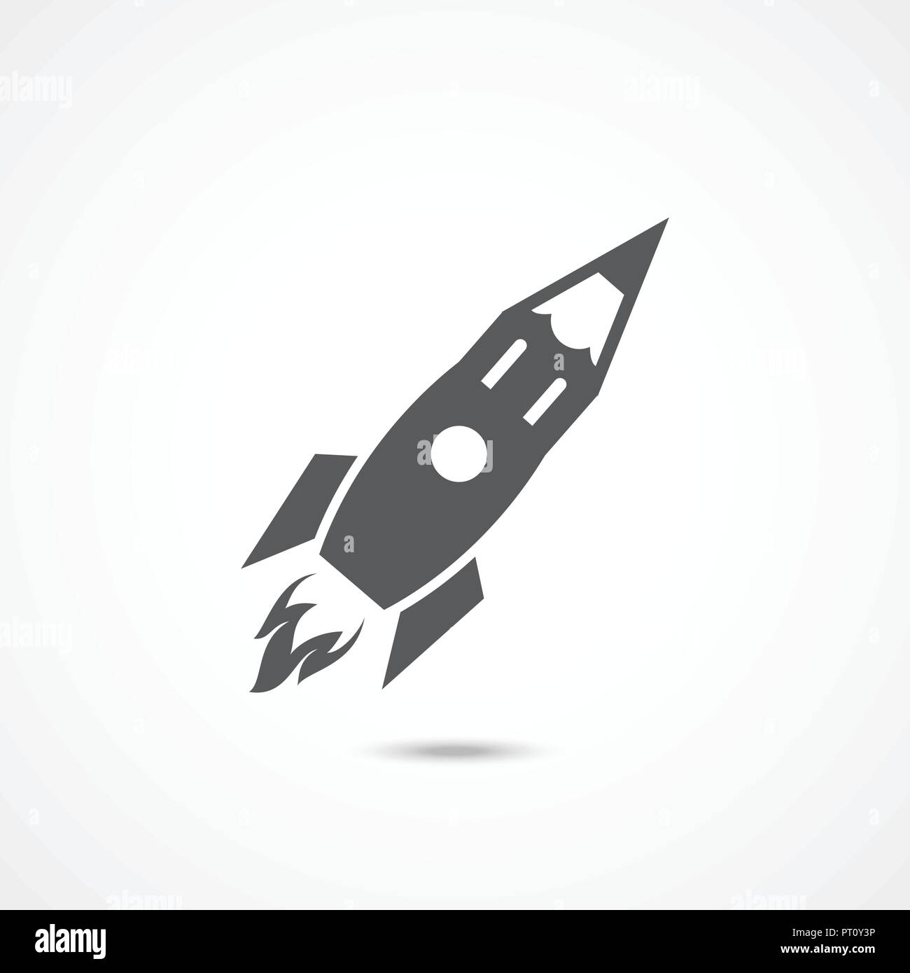Kreative bleistift Rakete Symbol Stock Vektor