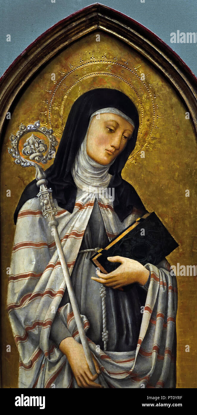 Der hl. Klara - heiligen Clara 1452 Antonio Vivarini, (1420-1484), Murano, Italien, Italienisch, Stockfoto