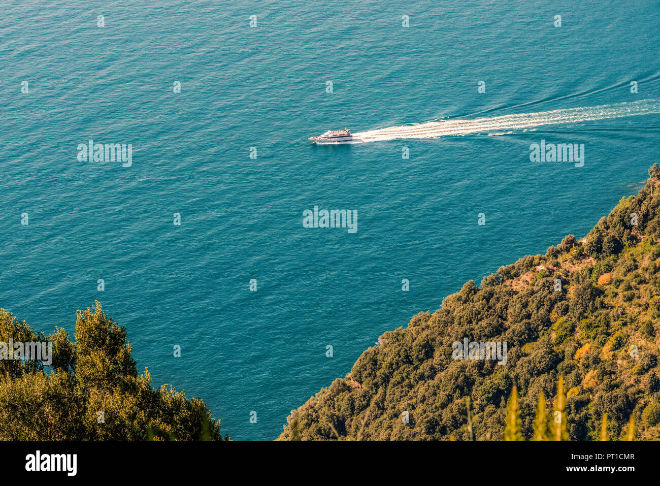 Italien, Ligurien, Cinque Terre, die Küste und das Ligurische Meer Stockfoto