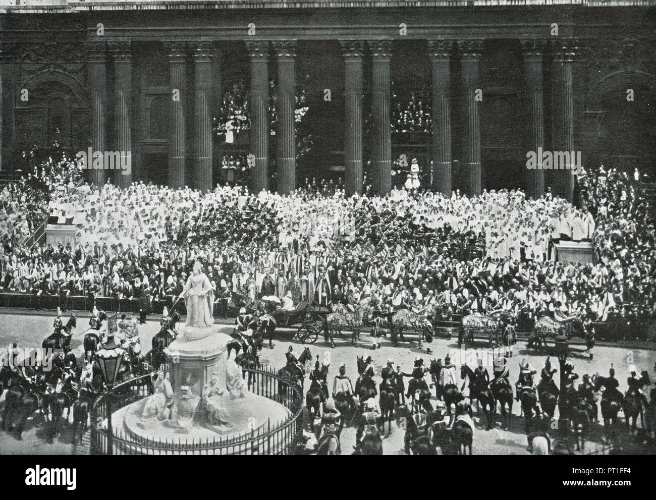 Diamond Jubilee von Königin Victoria, 22. Juni 1897. Der dankgottesdienst Festakt in St. Paul's, London, England Stockfoto