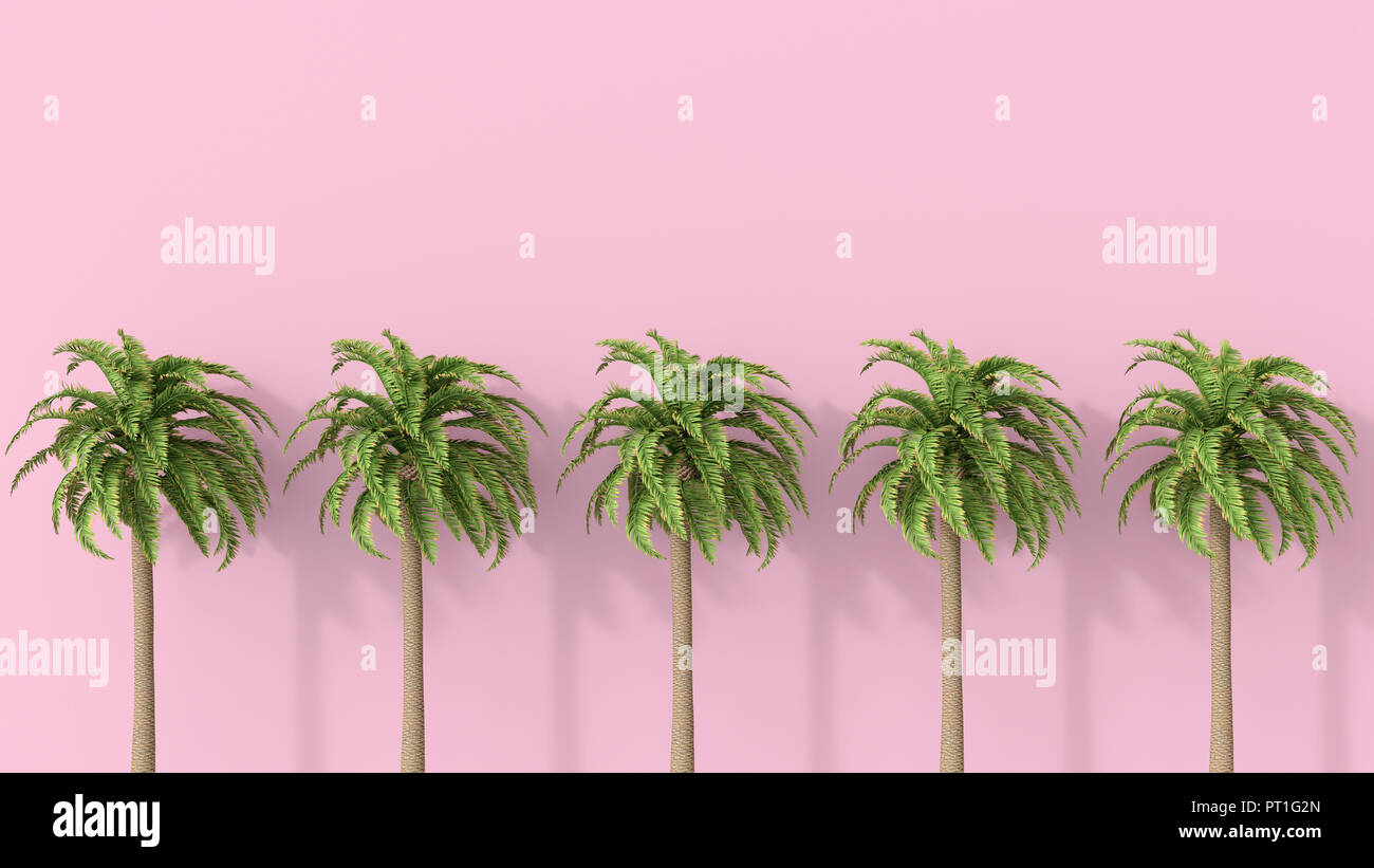 3D-Rendering, Reihe auf Hintergrund Stockfoto