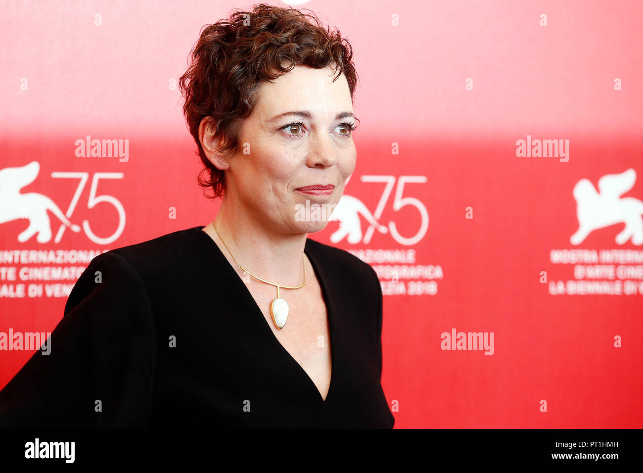 Venedig, Italien - 30. August: Olivia Colman besucht "Der Favorit" Foto - Anruf während des 75. Filmfestival von Venedig am 30. August in Venedig, Italien 2018. Stockfoto