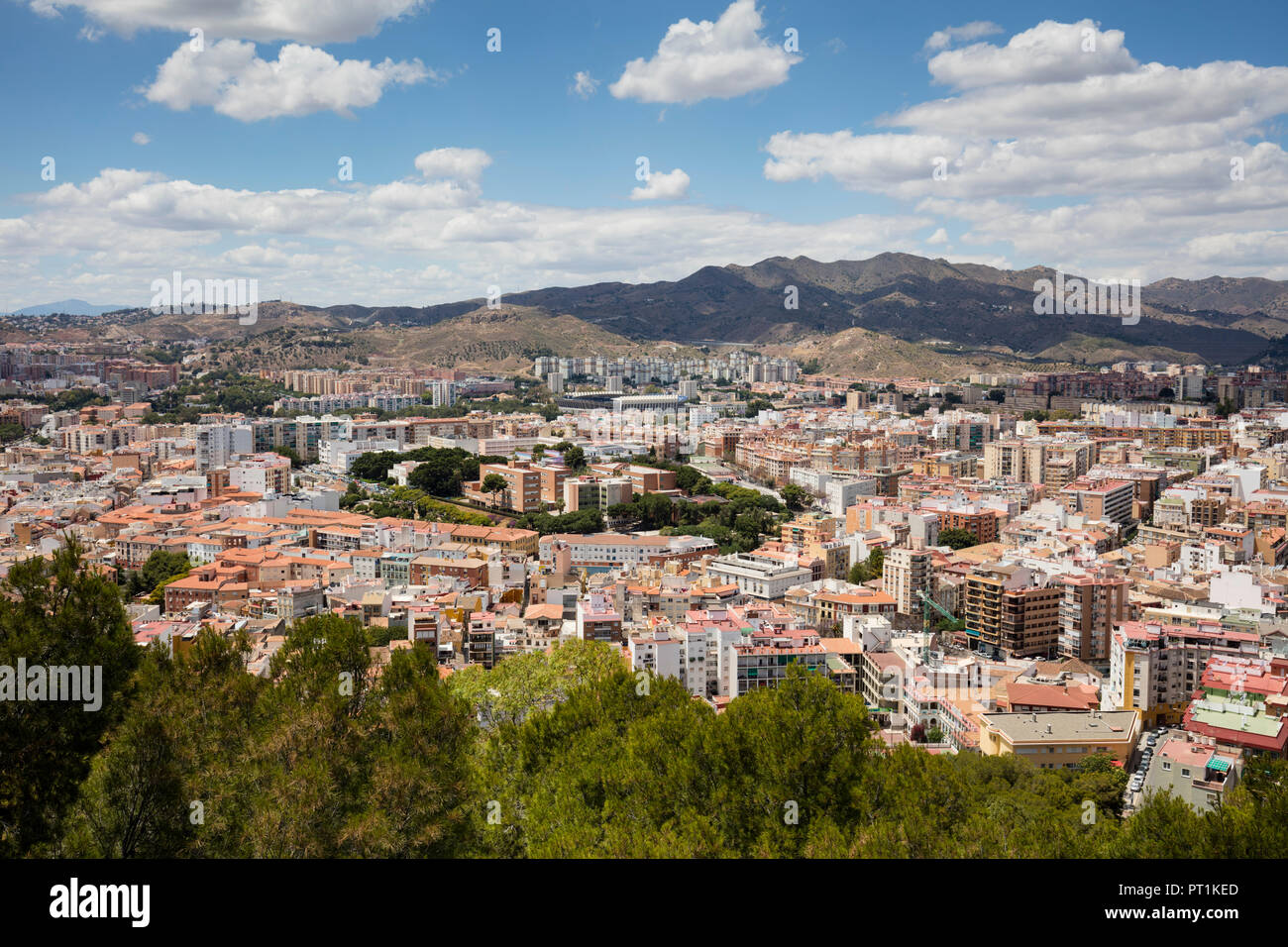 Spanien, Andalusien, Malaga, cityview Stockfoto