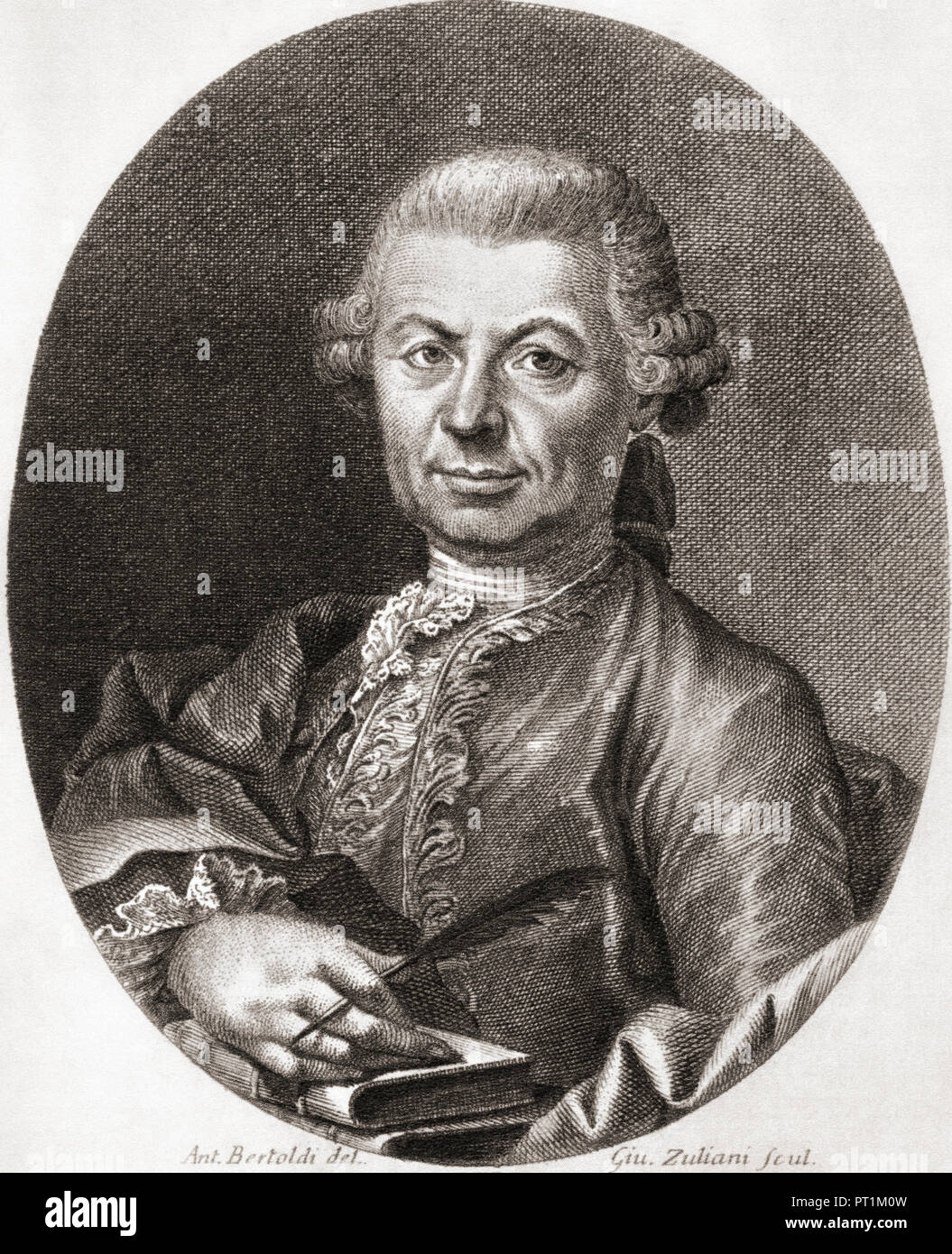 Carlo, Graf Gozzi, 1720 - 1806. Italienische Dramatiker und Verteidiger der Commedia dell'Arte. Stockfoto