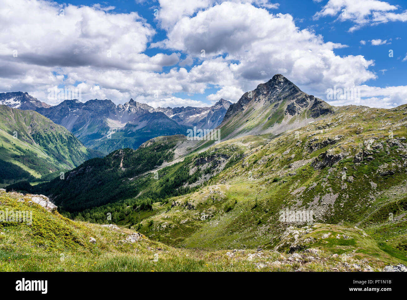 Schweiz, Graubünden Kanton, Livigno Alpen Stockfoto