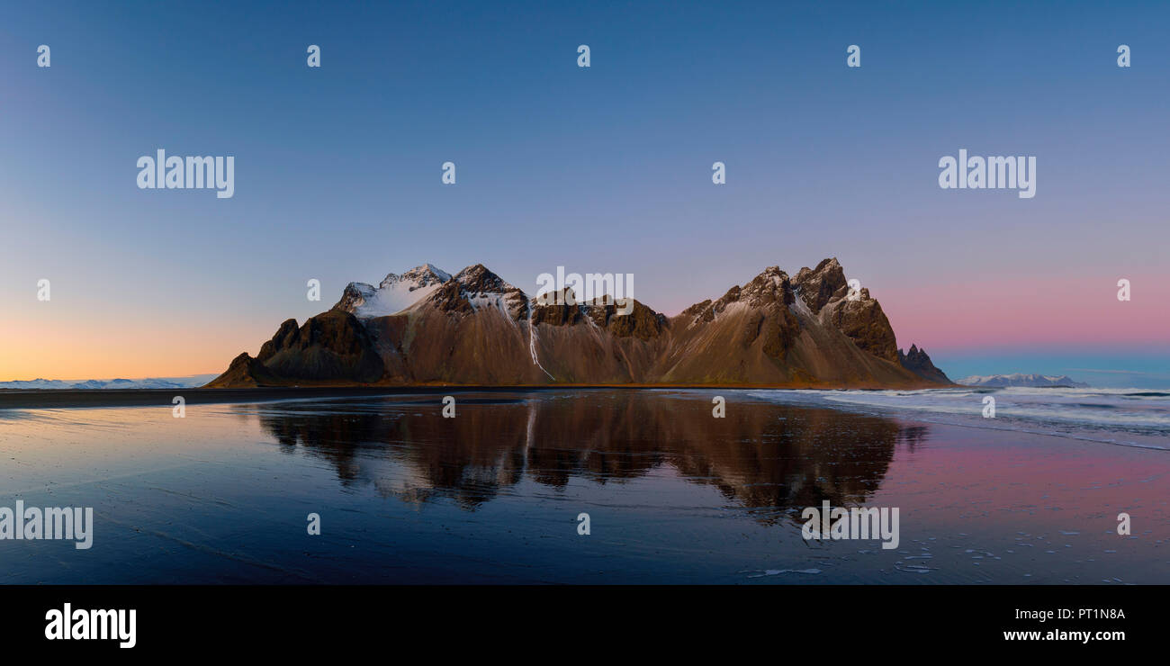 Stokksnes, Johannesburg, Ost Island, Island, Berg Vestrahorn Stockfoto