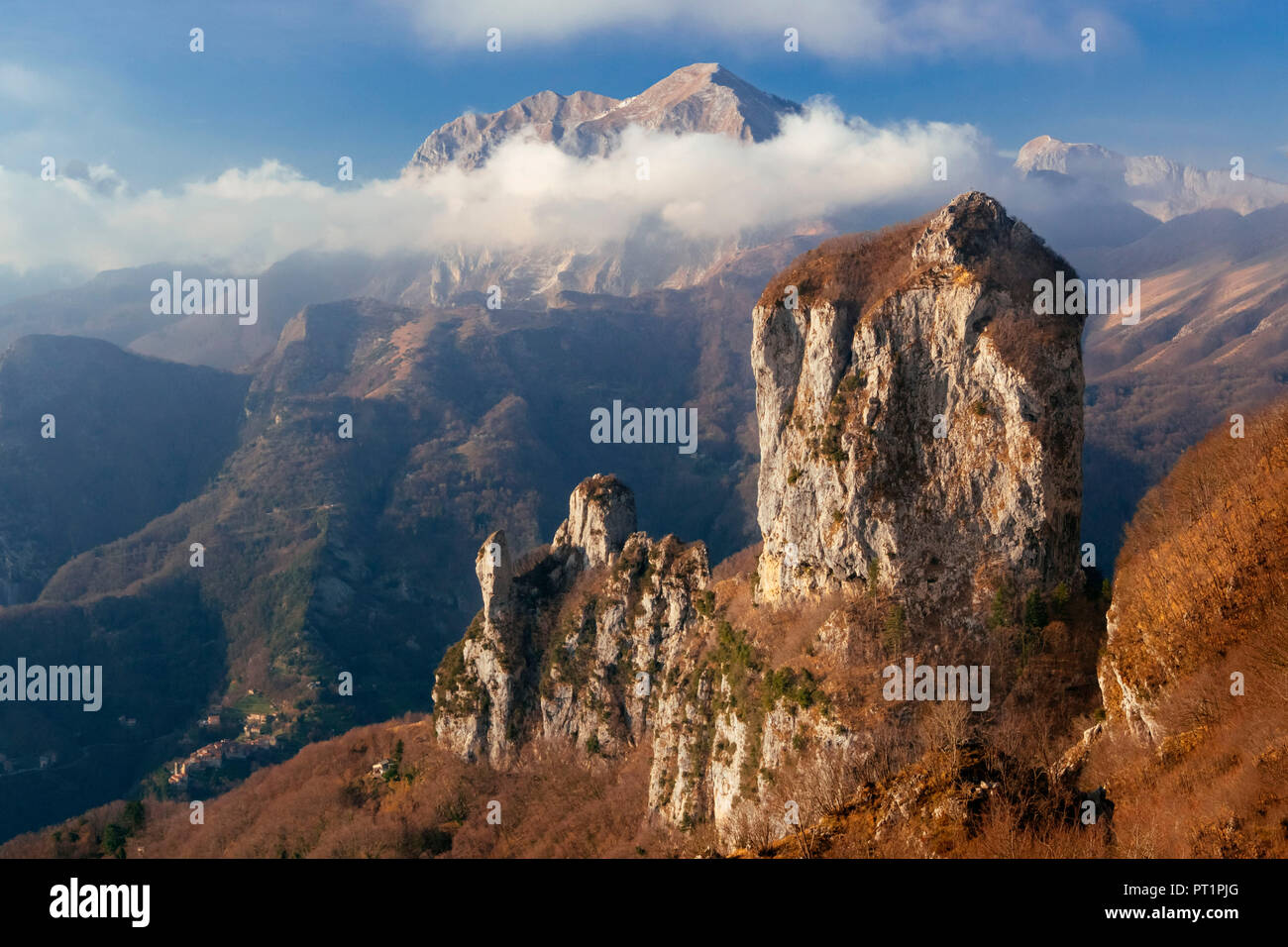 Procinto-berg, Apuanischen Alpen, Versilia, Provinz Lucca, Toskana, Italien, Europa Stockfoto