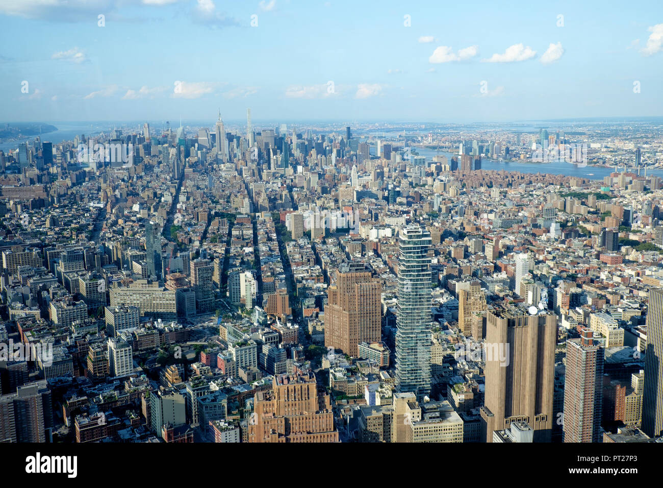 USA, New York, Manhattan, das One World Trade Center und Hochhäuser Stockfoto