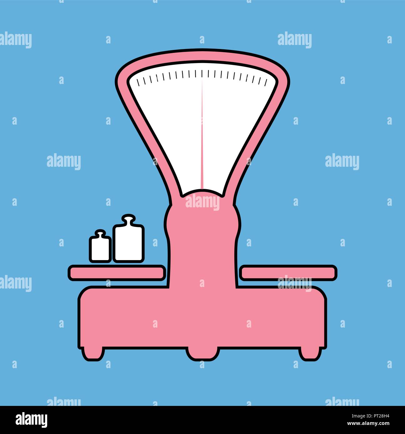 Logo style Retro skizziert. Balance. Vector Illustration Stock Vektor