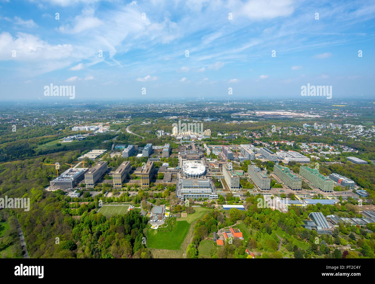 Austausch neue Gebäude IA/IB, Universität Bochum, Reiben, Campus der Universität Bochum, Bochum, Ruhrgebiet, Nordrhein-Westfalen, Deutschland, Europa, Stockfoto