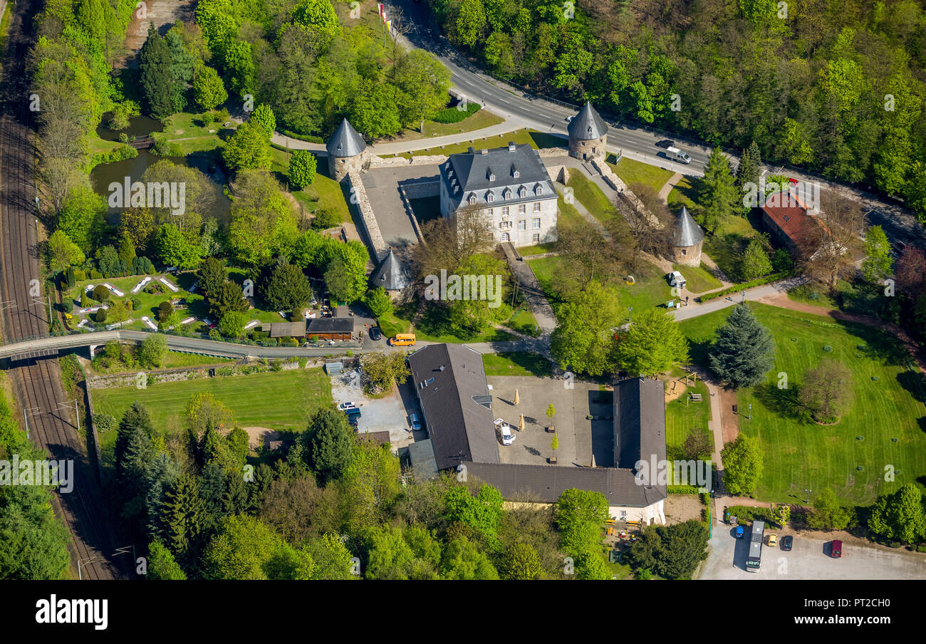 Äußeren Vorburg Schloss Hardenberg, Velbert-Neviges, Velbert, Ruhrgebiet, Nordrhein-Westfalen, Deutschland, Europa Stockfoto