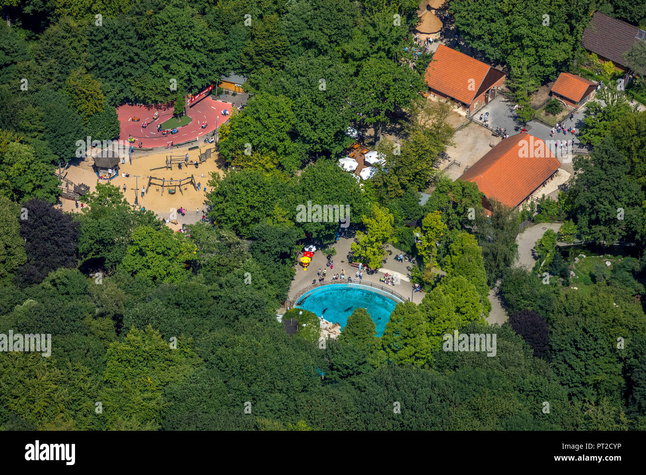 Dichtung pool im Zoo Duisburg, Zoo Duisburg, Duisburg, Ruhrgebiet, Nordrhein-Westfalen, Deutschland Stockfoto