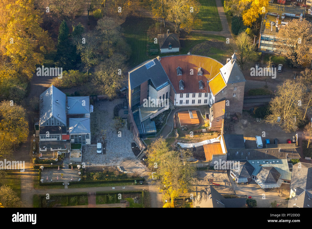 Grafschafter Museum im Schloss Moers, Aushub, Moers, Altstadt, Moers, Moers, Niederrhein, Ruhrgebiet, Nordrhein-Westfalen, Deutschland Stockfoto
