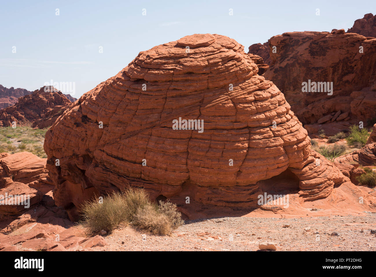 Usa, Südwesten, Nevada, Felsformationen, Sandstein, Sandstein Strukturen, Valley of Fire State Park, Stockfoto