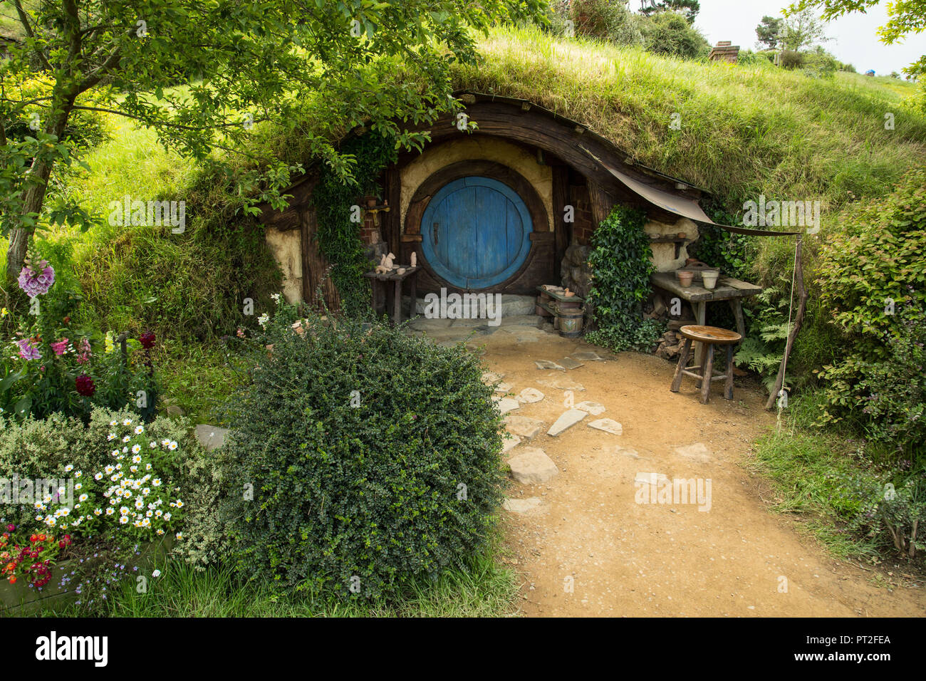 Neuseeland, Matamata, hobbiton Movie Set, Erde, Stockfoto