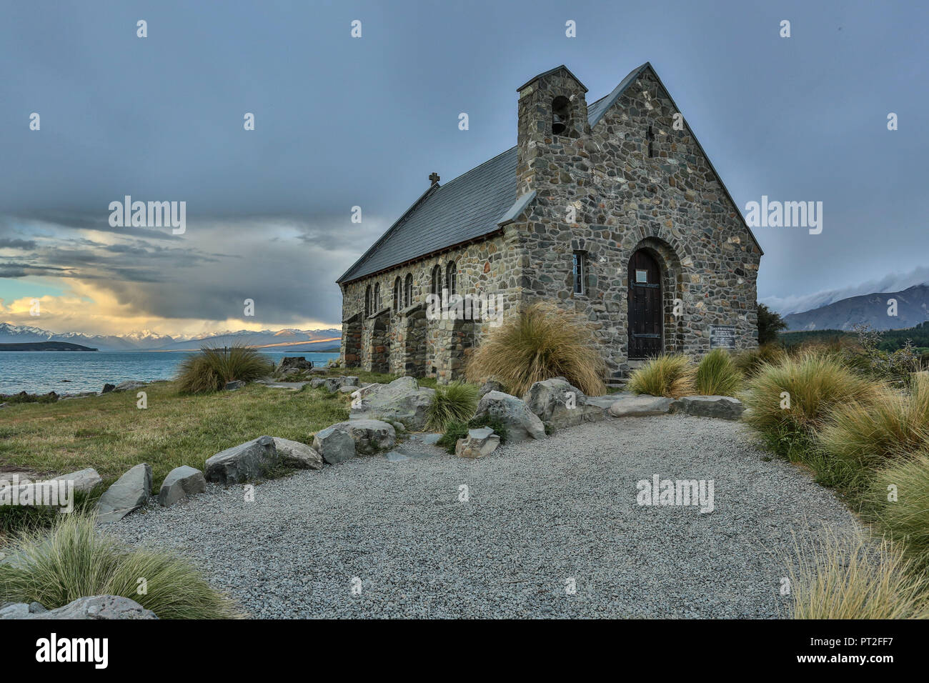 Neuseeland, Südinsel, Tekapo, Kirche der Gute Hirte Stockfoto