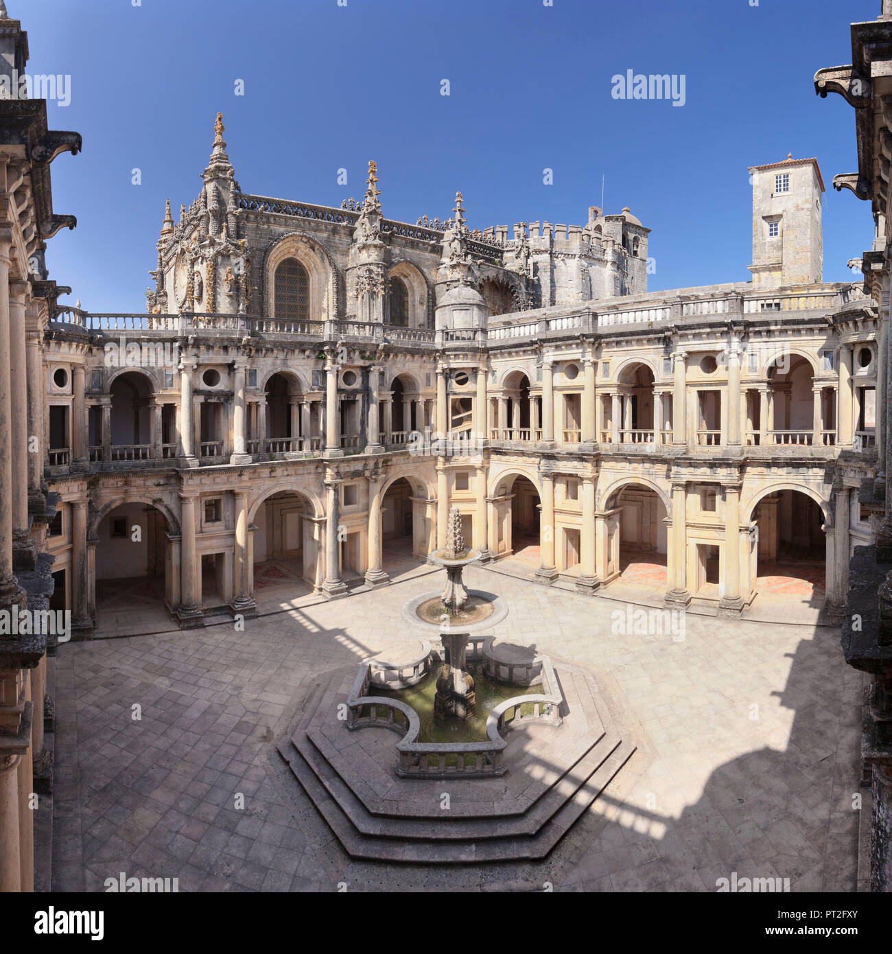 Convento de Cristi Kloster, UNESCO-Weltkulturerbe, Tomar, Santarem, Portugal Stockfoto