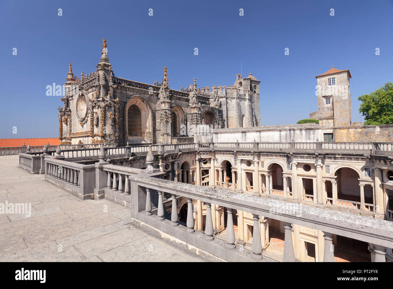 Convento de Cristi Kloster, UNESCO-Weltkulturerbe, Tomar, Santarem, Portugal Stockfoto