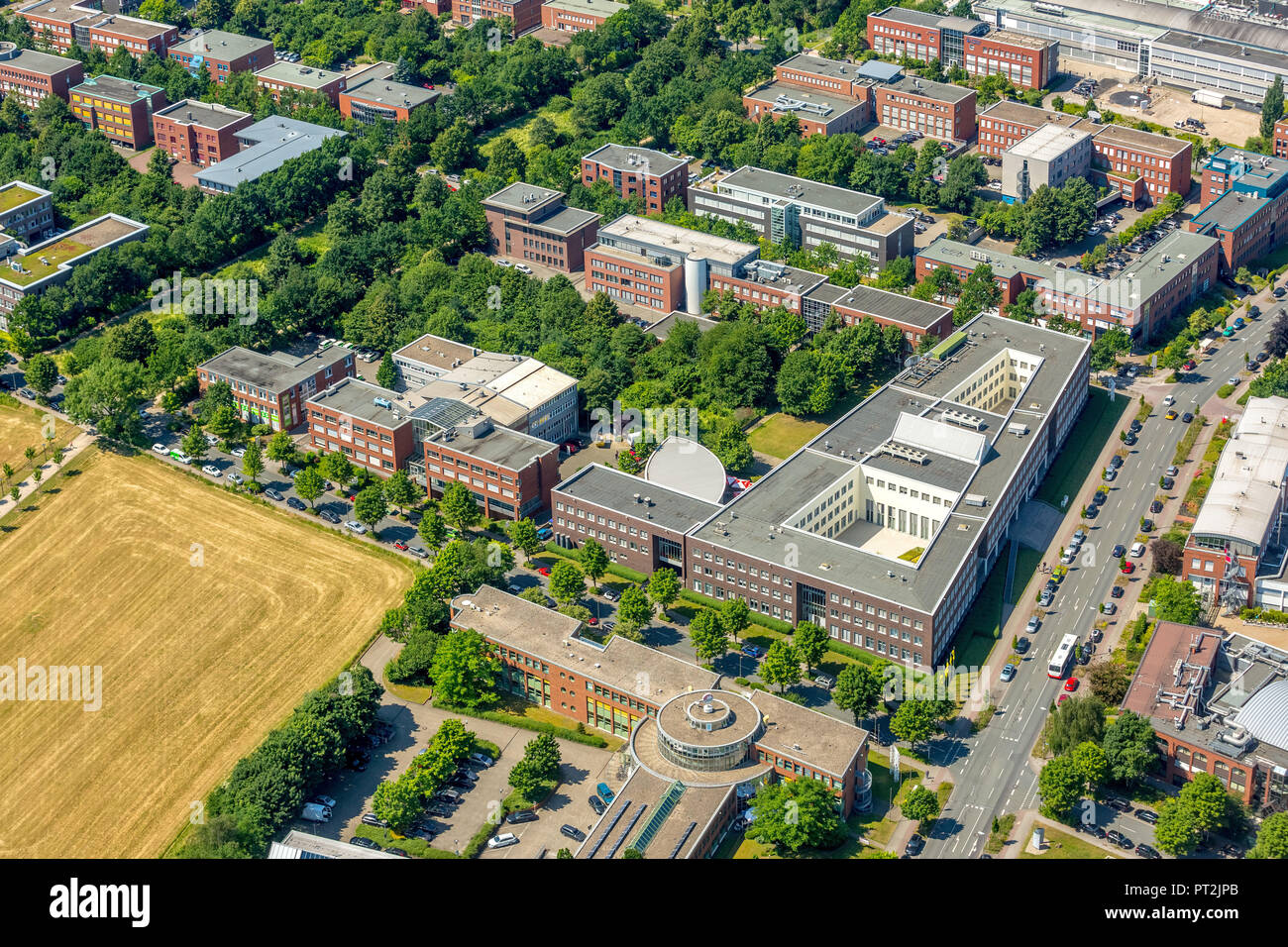 TechnologyPark Dortmund auf dem Campus der Universität Dortmund, Dortmund, Ruhrgebiet, Nordrhein-Westfalen, Deutschland Stockfoto