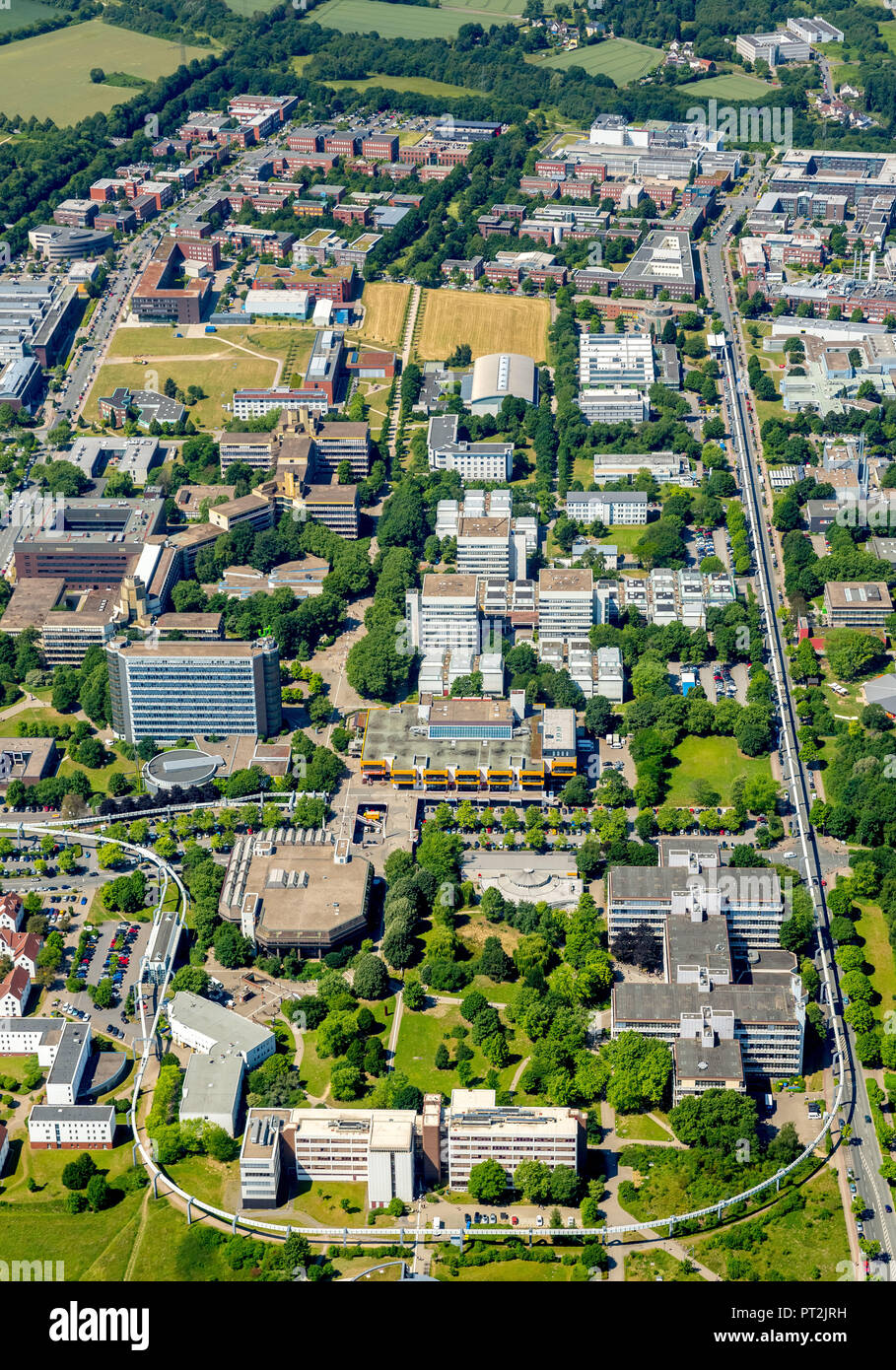 Auf dem Campus der Universität Dortmund, Dortmund, Ruhrgebiet, Nordrhein-Westfalen, Deutschland Stockfoto