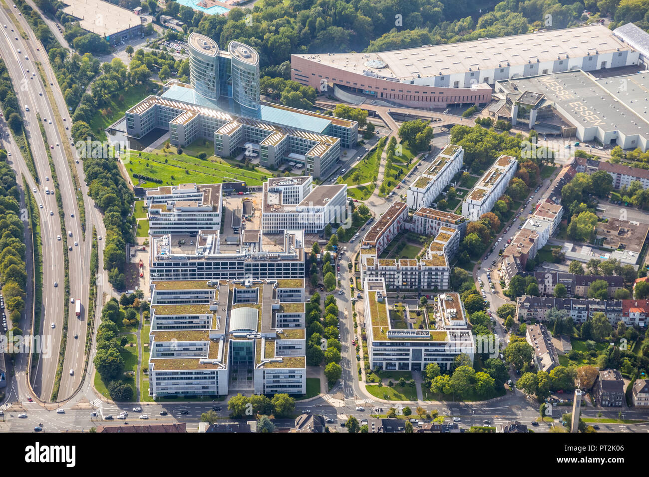 Gruga-Carree, Essen Rüttenscheid, E.ON-Zentrale, südlichen Messegelände, Essen, Nordrhein-Westfalen, Deutschland Stockfoto