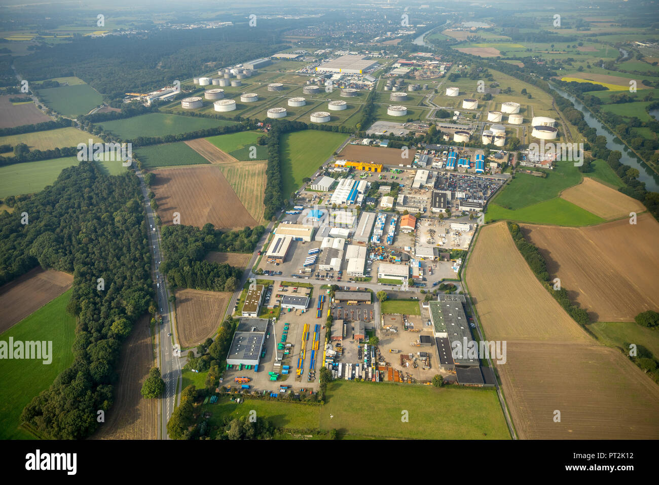 Hünxe, LGI Logistics Group International GmbH, SF Soepenberg GmbH, Recycling Firma Franz-Josef Kipp, Ruhrgebiet, Niederrhein, Deutschland, Europa Stockfoto