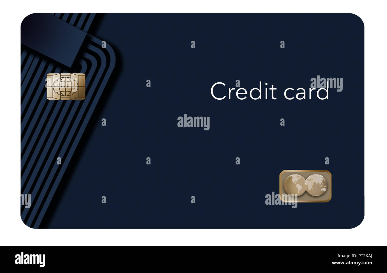 Hier ist ein modernes Kreditkarte, ist ein Mock mit allgemeine Logo. Dies ist eine Abbildung. Stockfoto
