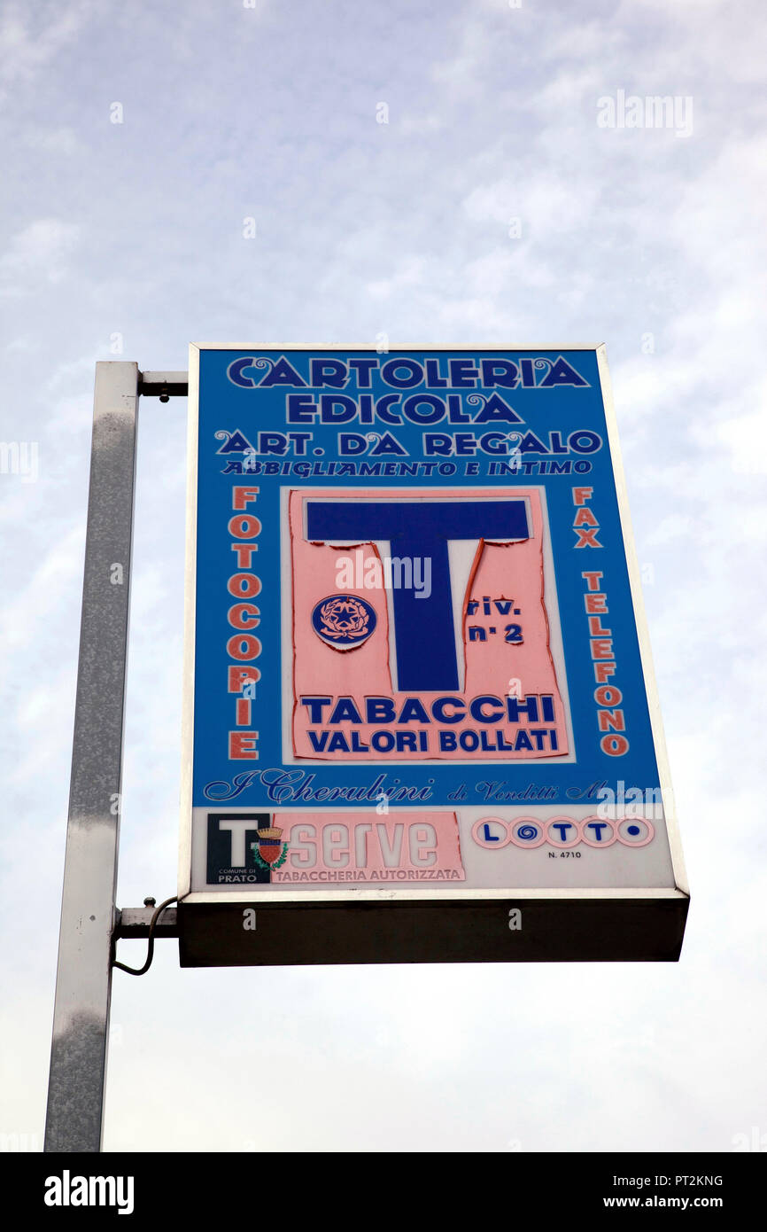 Zeichen, Sky, Toskana, Italien Stockfoto