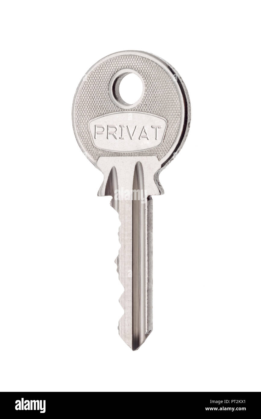 Sicherheitsschlüssel mit Prägung 'Private' Stockfotografie - Alamy