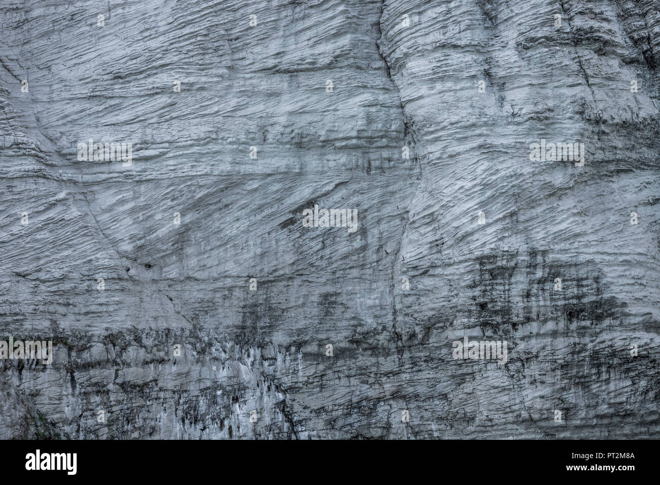 Blick auf die Felsen von Bonifacio vom Meer Stockfoto