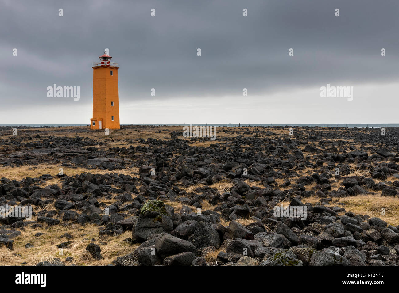 Selvogsviti Leuchtturm, Sudurland, South Island, Island, Europa, Stockfoto