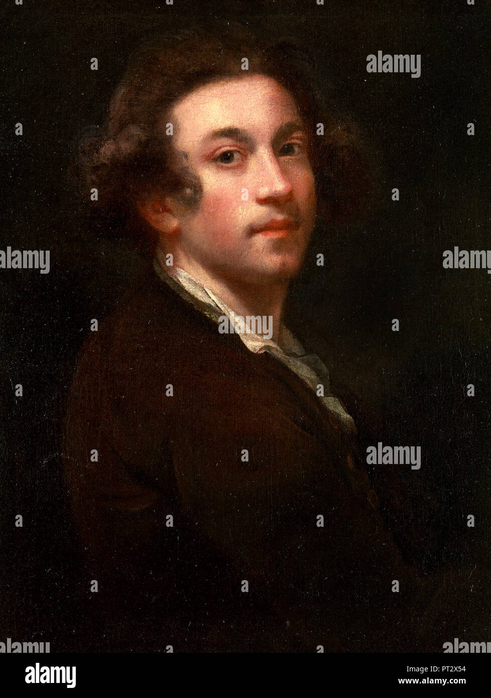 Joshua Reynolds, Selbstbildnis, um 1750 Öl auf Leinwand, Yale Center für British Art, New Haven, USA. Stockfoto