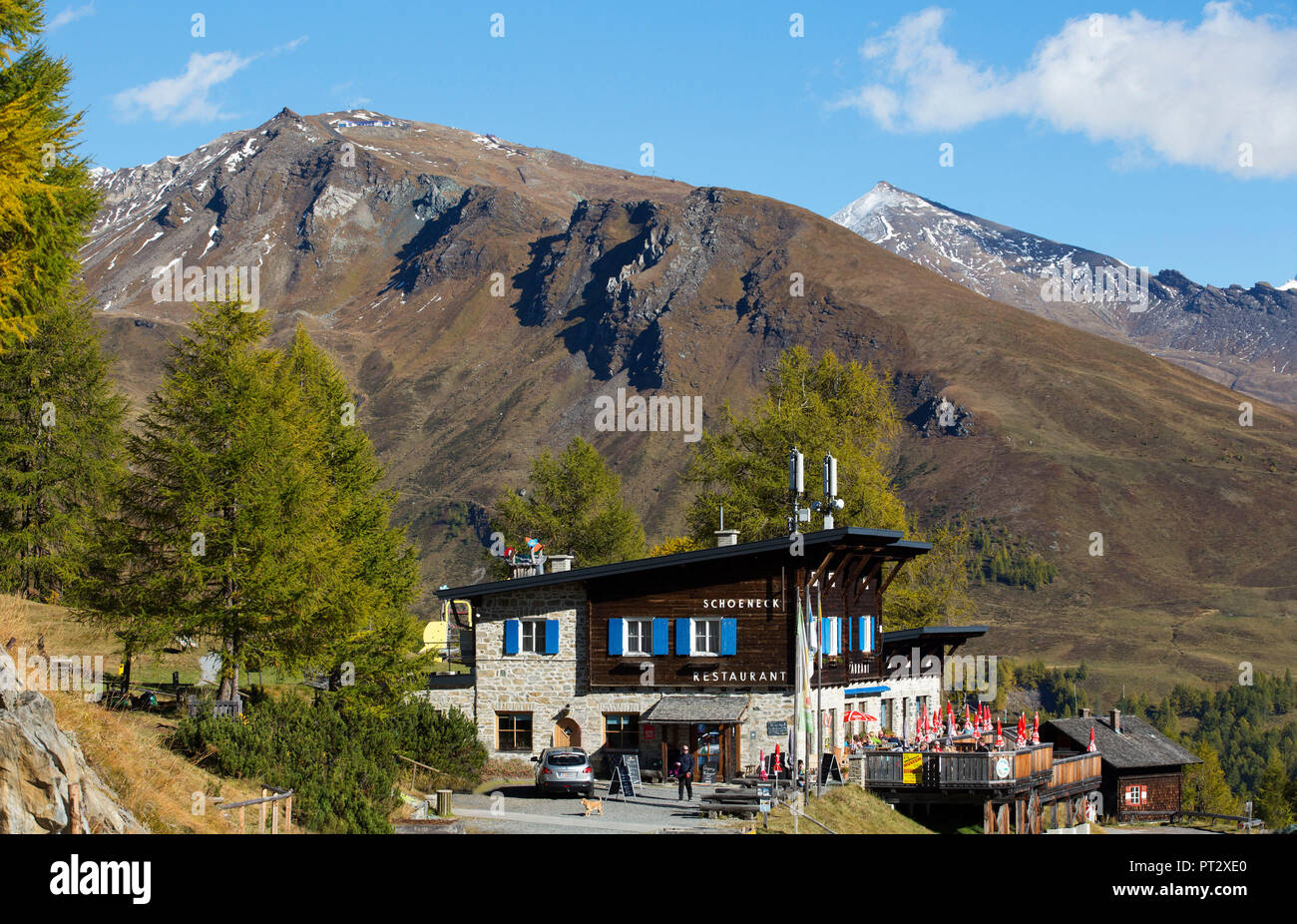 Österreich, Kärnten, Großglockner Hochalpenstraße, Gasthof Schöneck Stockfoto