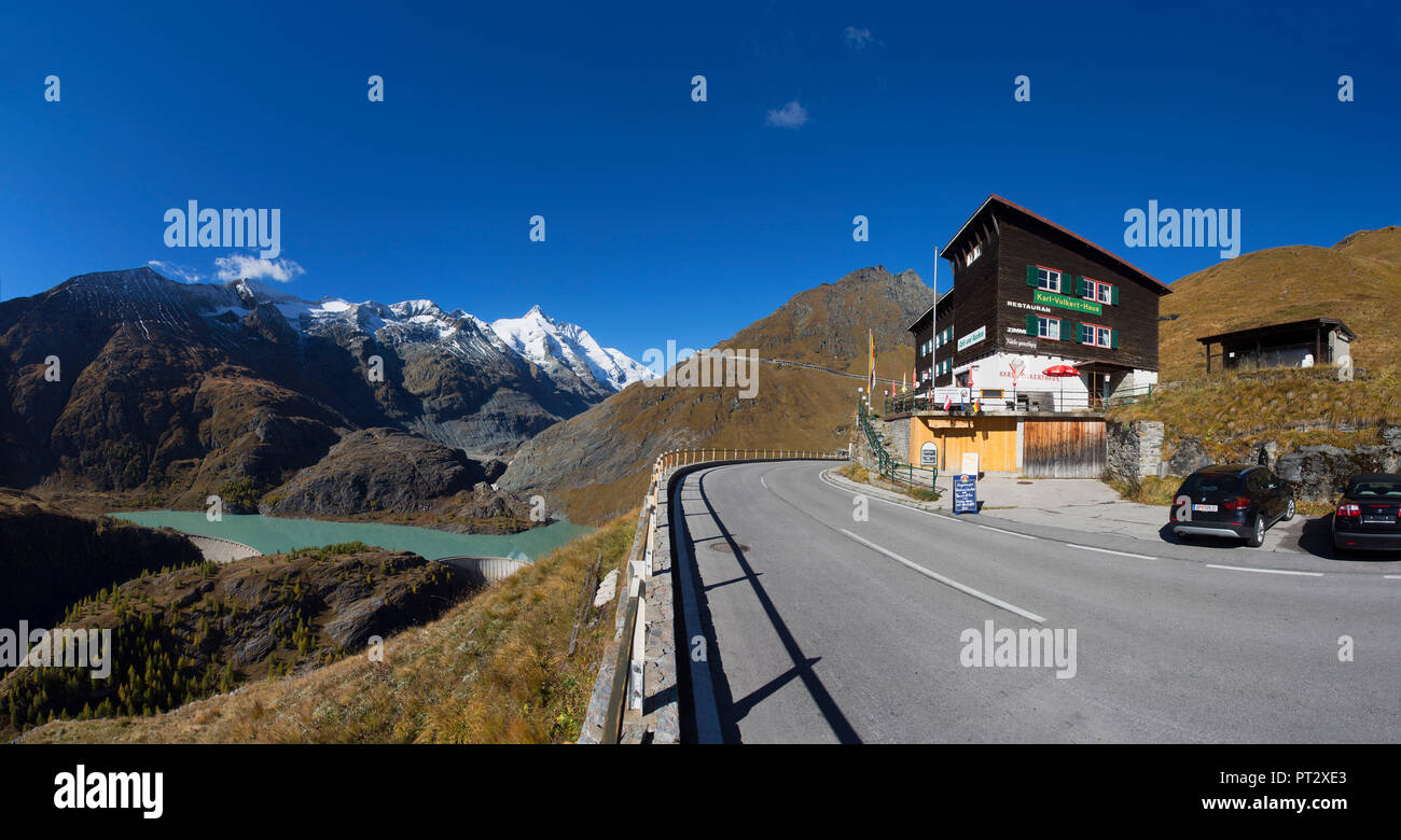 Österreich, Kärnten, Großglockner Hochalpenstraße, Karl Volkert Haus Stockfoto