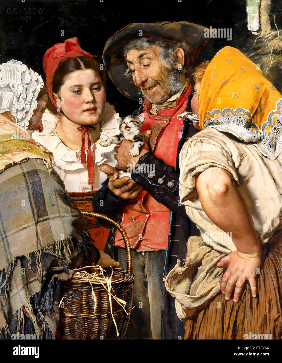 Karl Gussow, Schatz 1876 Öl Old Man's auf dem Panel, Walker Art Gallery, Liverpool, England. Stockfoto