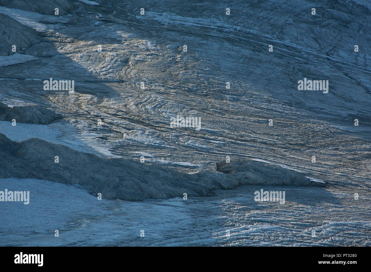 Gletscher an der Übergossenen Alm, Hochkönig Gipfel region, Salzburg (Bundesland), Österreich Stockfoto